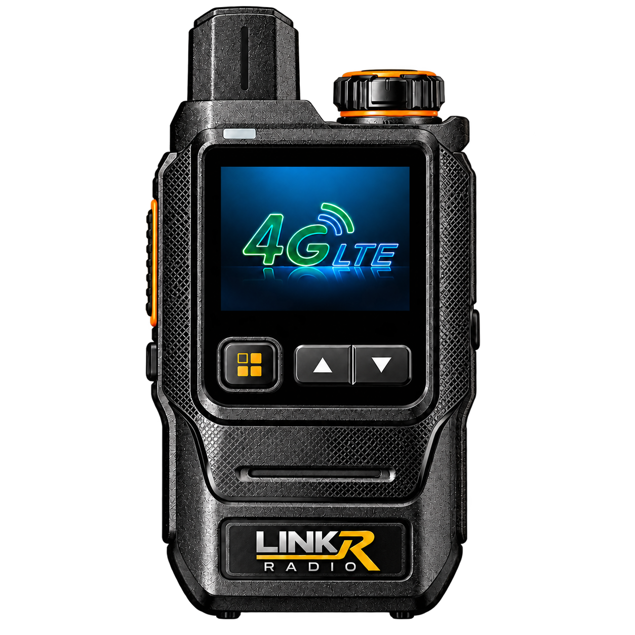 DK-Q1 LINKR Radio branding preview, isolated on a transparent background